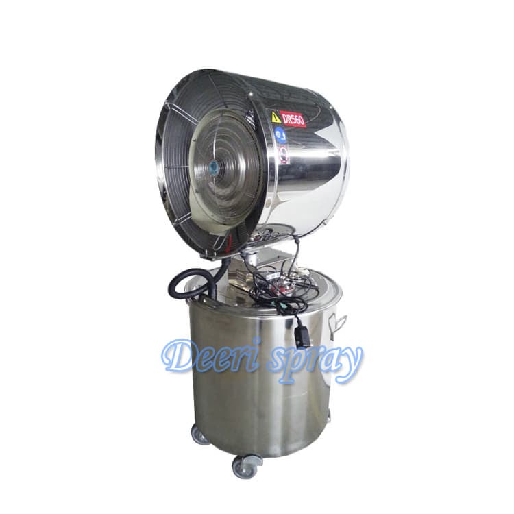 Oscillating and large capacity stainless steel spray blower